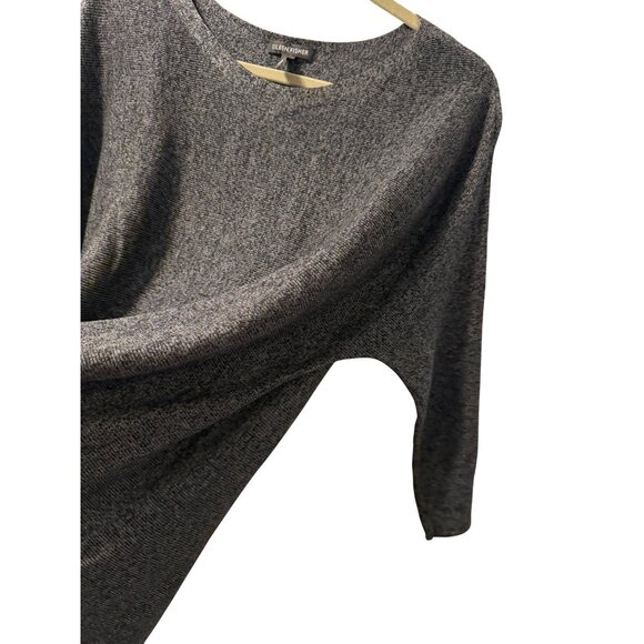 Eileen Fisher Grey Tunic Sweater Sz M Tencel & Merino Wool Sweater - Picture 8 of 12